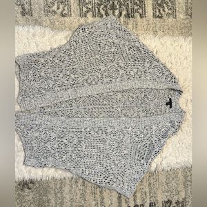 Gray/Blue Knit Cardigan